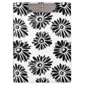Funky Black and Floral white Klembord (Voorkant)