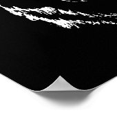 Funky Black and White Wolf Face Head Sketch Poster (Hoek)