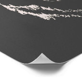 Funky Black and White Wolf Face Head Sketch Poster (Hoek)