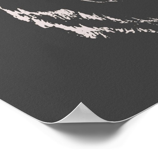 Funky Black and White Wolf Face Head Sketch Poster (Hoek)