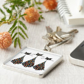 Funky Black Cat Sleutelhanger (Zijkant)