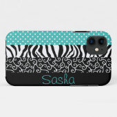 Funky Black en Blue Patronen op maat Case-Mate iPhone Case (Achterkant (horizontaal))