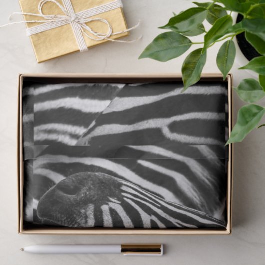 Funky Black en White Zebra Tissuepapier (Geschenk)