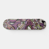 Funky Black Grey Green Paars Violet Wave Art Persoonlijk Skateboard (Horizontaal)