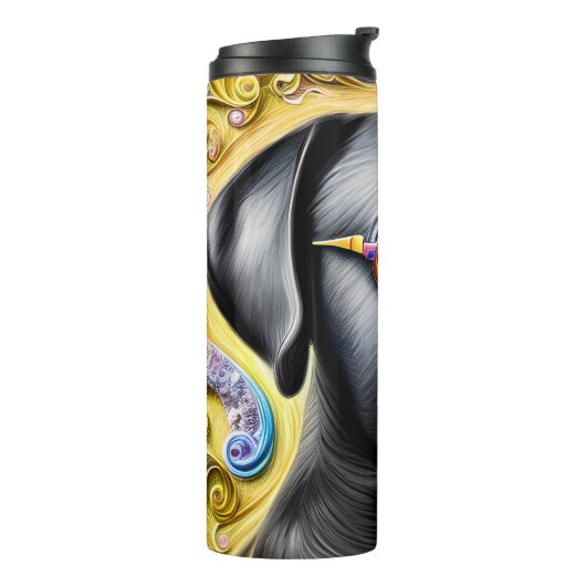 Funky Black Labrador Thermosbeker (Gedraaid links)