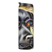 Funky Black Labrador Thermosbeker (Geroteerd rechts)