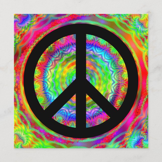 Funky Black Peace Sign (Voorkant)