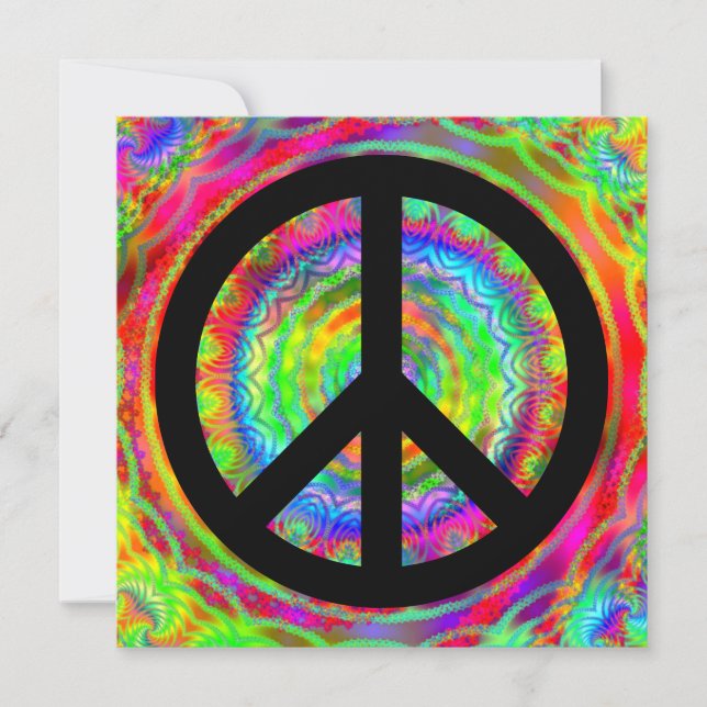 Funky Black Peace Sign (Voorkant)