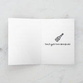 Funky Black Santa Christmas Kaart 003 (Binnen)