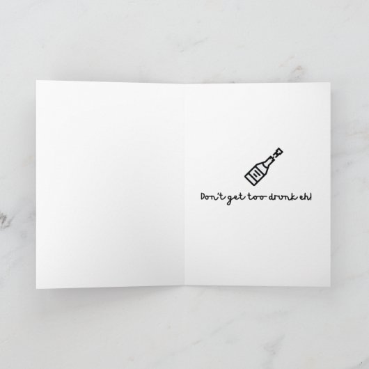 Funky Black Santa Christmas Kaart 003 (Binnen)