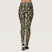 Funky Black & Tan Leopard-Leggings Leggings (Achterkant)