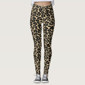 Funky Black & Tan Leopard-Leggings Leggings (Voorkant)