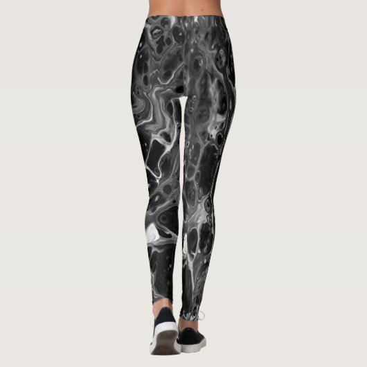 Funky Black & White Leggings (Achterkant)
