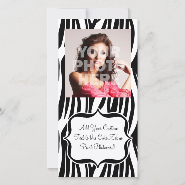 Funky Black/White Zebra Monogram (Voorkant)