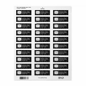 Funky Black/White Zebra Monogram Etiket (Full Sheet)