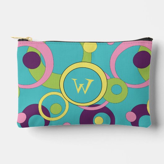 Funky Blauwe Cirkels Etui (Voorkant)