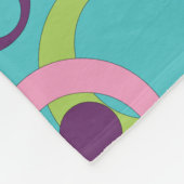 Funky Blauwe Cirkels Fleece Deken (Hoek)