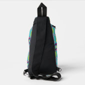 Funky Blauwe Cirkels Sling Bag (Achterkant)