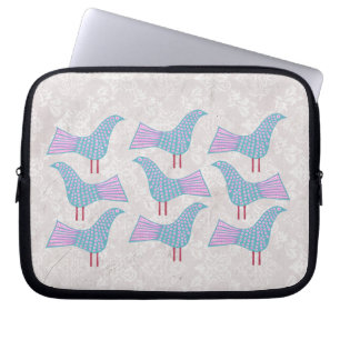 Funky Blauwe Laptop van Vogels Zak van het Sleeve