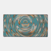 Funky Blauwgroen Blauw Groen Roest Sinaasappel Spi Bureaumat (Voorkant)