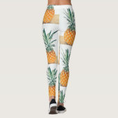 Funky Bleek Geel Geel Geel Geel Leggings Ananas (Achterkant)