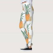 Funky Bleek Geel Geel Geel Geel Leggings Ananas (Links)