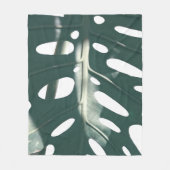 Funky Bleek Green Swiss Cheese Plant Fleece Deken (Voorkant)