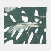 Funky Bleek Green Swiss Cheese Plant Fleece Deken (Voorkant (Horizontaal))