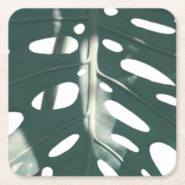 Funky Bleek Green Swiss Cheese Plant Kartonnen Onderzetters