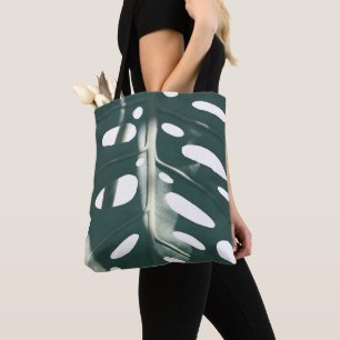Funky Bleek Green Swiss Cheese Plant Tote Bag