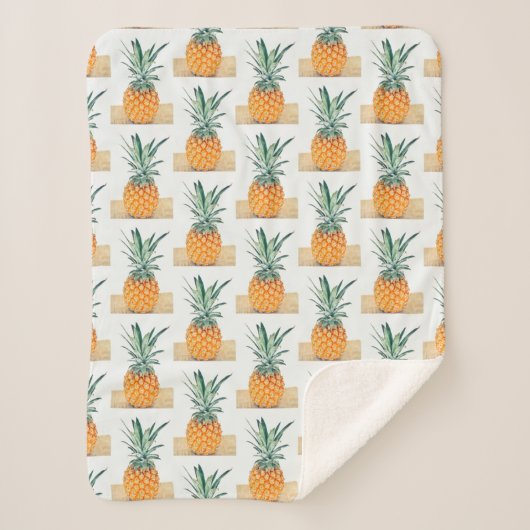 Funky Bleekgroene Gele Ananas Lekkere Deken (Voorkant)