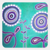 Funky Bliss Vierkante Sticker (Voorkant)