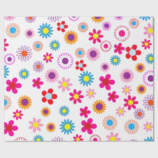 Funky bloem wrapping papier (Vlak)
