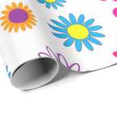 Funky bloem wrapping papier (Rol Hoek)