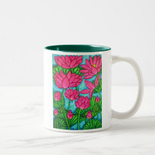 Funky Bloemen - de Mok van de Koffie van Lotus