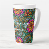 Funky Bloemen Goedemorgen Persoonlijk Latte Mok (Rechterhoek)