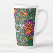 Funky Bloemen Goedemorgen Persoonlijk Latte Mok (Rechts)