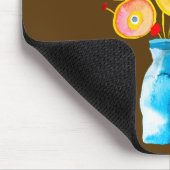 Funky bloemen illustratie muismat (Hoek)