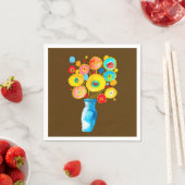 Funky bloemen illustratie servet (Insitu)