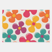 Funky Bloemen Inpakpapier Vel (Voorkant 3)