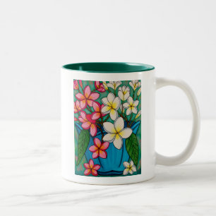 Funky BloemenMokken van de Koffie Tweekleurige Koffiemok