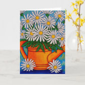 Funky BloemenWenskaarten Kaart (Gele Bloem)