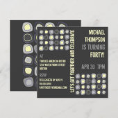 Funky Blokken Volwassenpartij Uitnodiging (Voorkant / Achterkant)