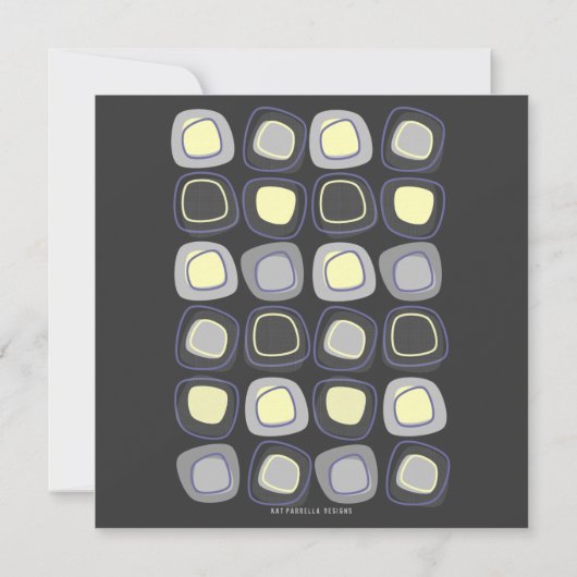 Funky Blokken Volwassenpartij Uitnodiging (Achterkant)