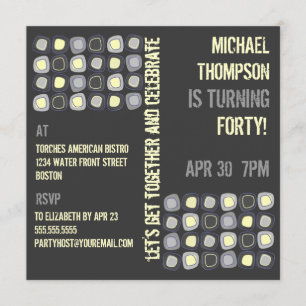 Funky Blokken Volwassenpartij Uitnodiging