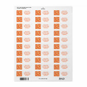 Funky blood oranje wiggen etiket (Full Sheet)