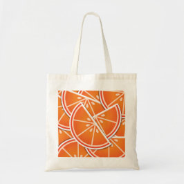 Funky blood oranje wiggen tote bag