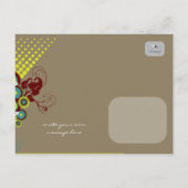 Funky Bloom Hair *02 Party Invitation Briefkaart (Achterkant)