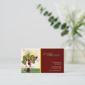 Funky Bloom Hair Floral Mod Circles Retro Abstract Visitekaartje (Staand voorkant)