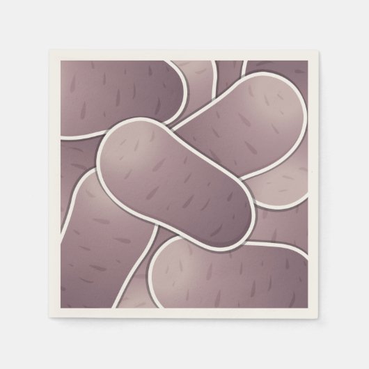 Funky blue-aardappel servet (Voorkant)